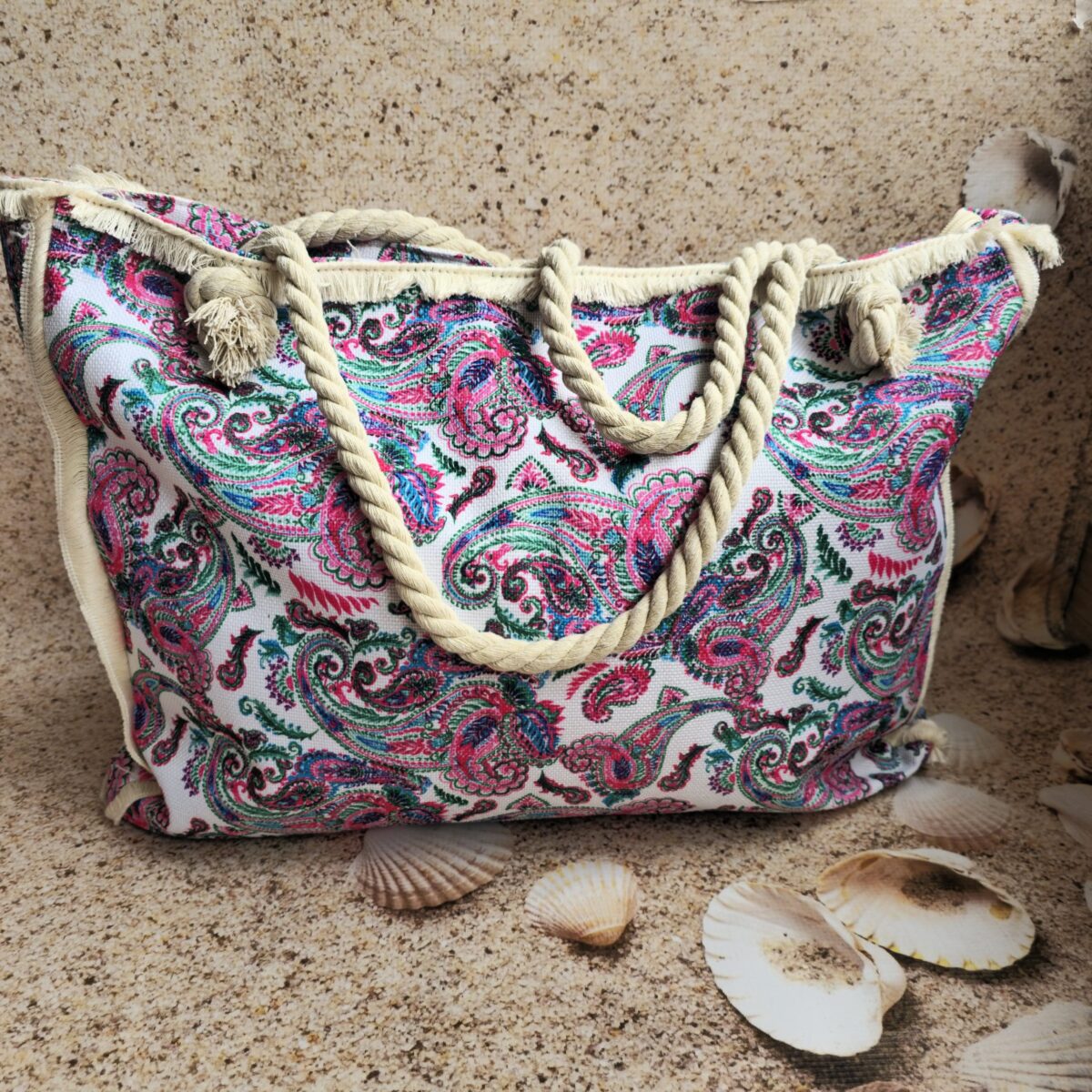 Z. Beach Bag: Paisley 1