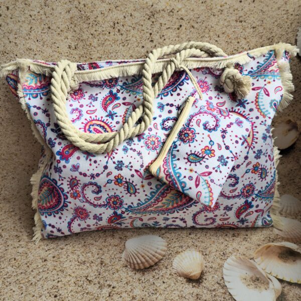 Z. Beach Bag: Paisley 2