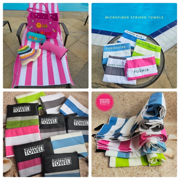 B. Microfiber Striped Towels