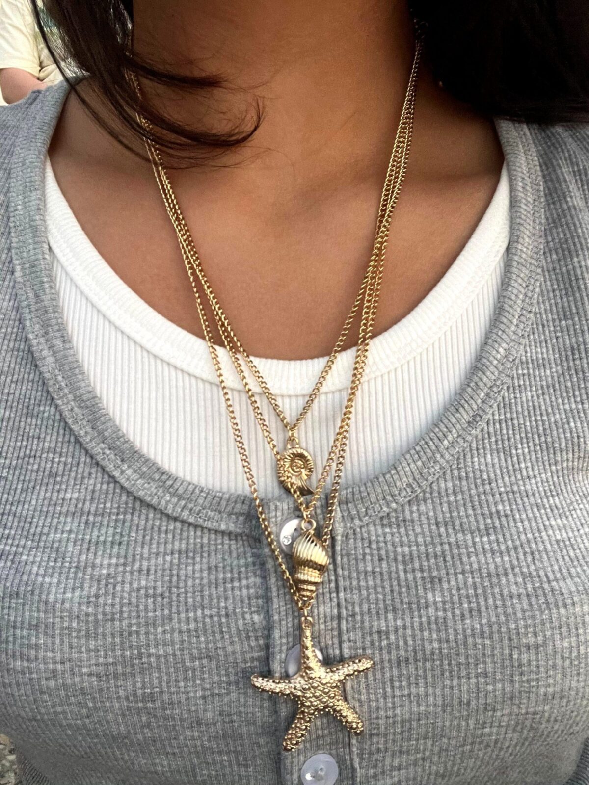 A. Triple Layer Sea Breeze Necklace