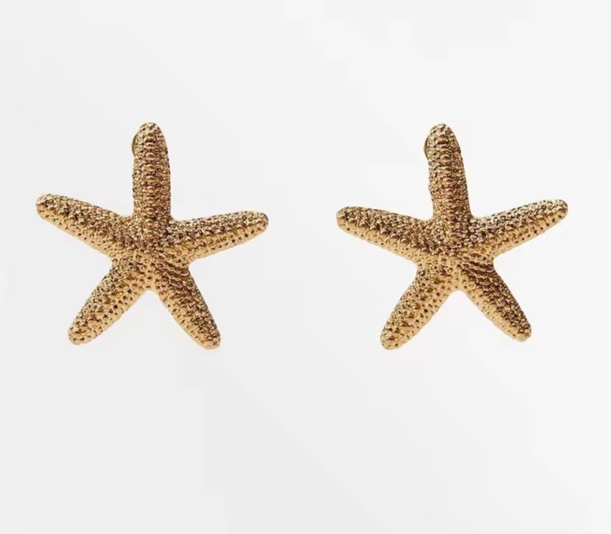 1001784852 Golden Starfish Earrings