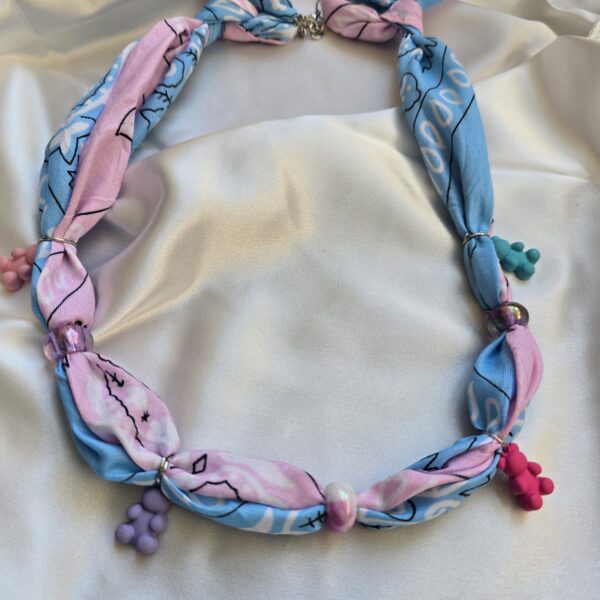 B. Bandana Necklaces: Teddies Baby Pink