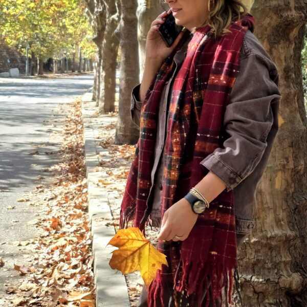 A. Plaid Scarves: Maple Mood