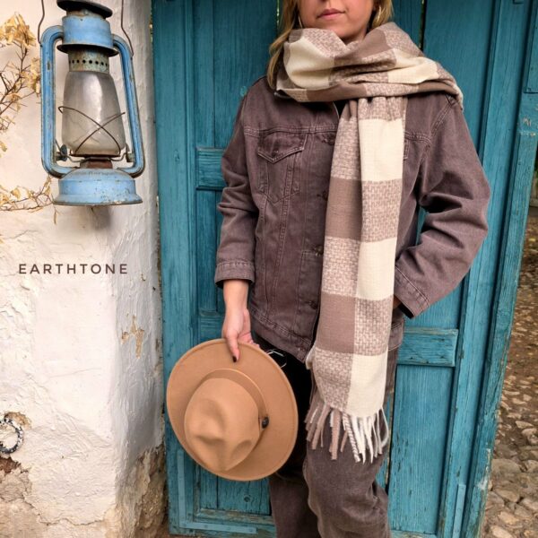 Plaid Scarf: Earthtone