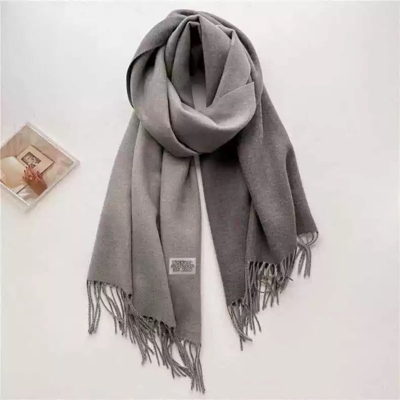1002367391 Double Sided Scarf: Shades of Grey