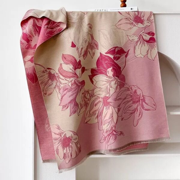 Cashmere Scarves: Blush Bloom