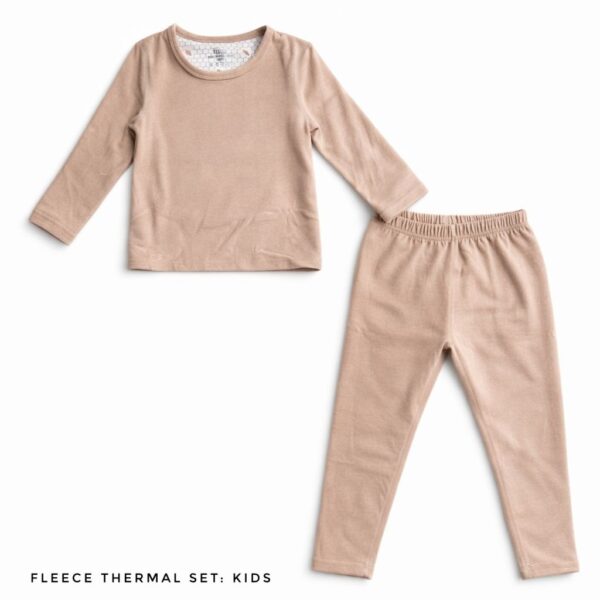 B. Kids Fleece Thermal Set: Beige