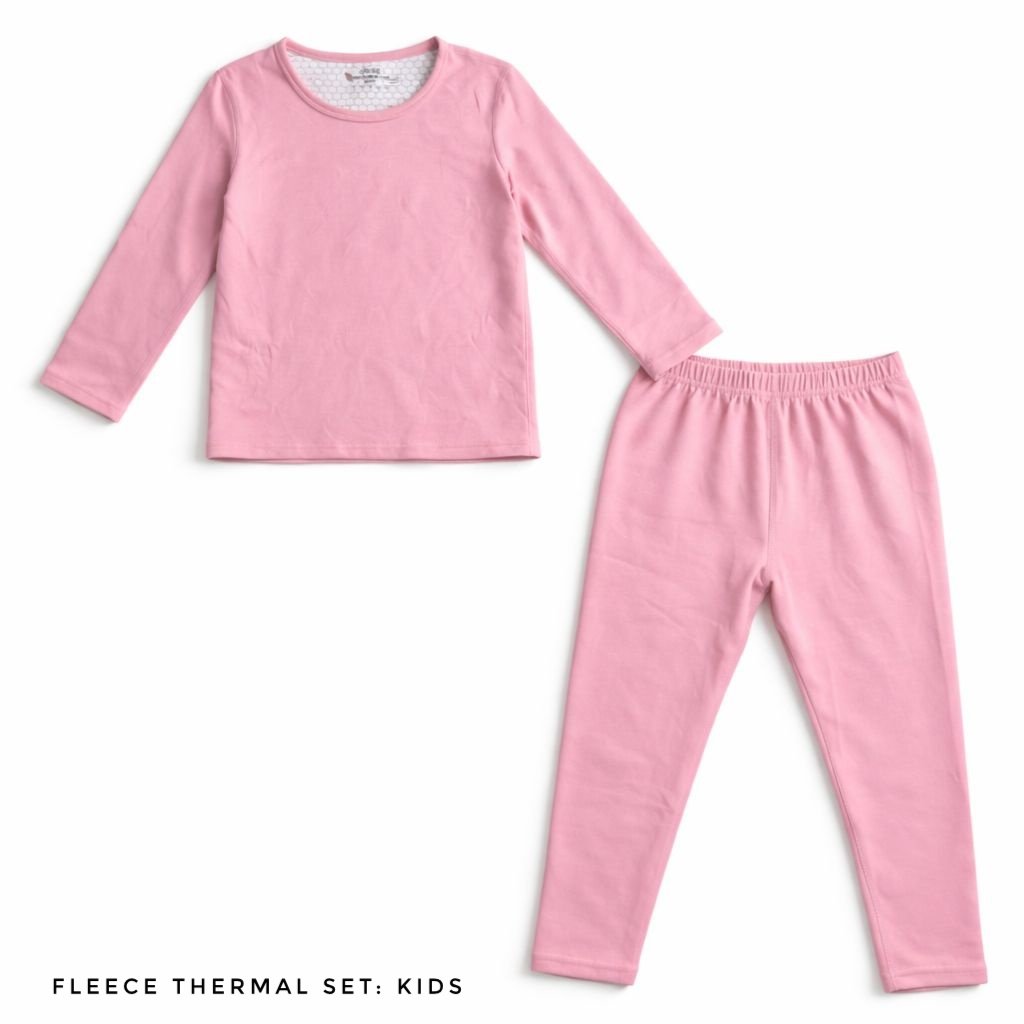 1002674309 B. Kids Fleece Thermal Set: Pink