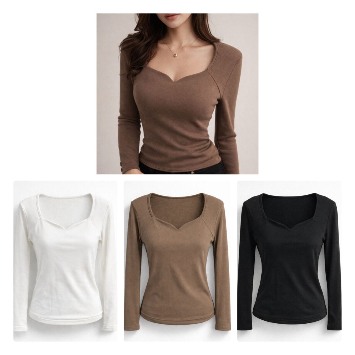 A A. Women: Thermal Long Sleeves Body Shirts