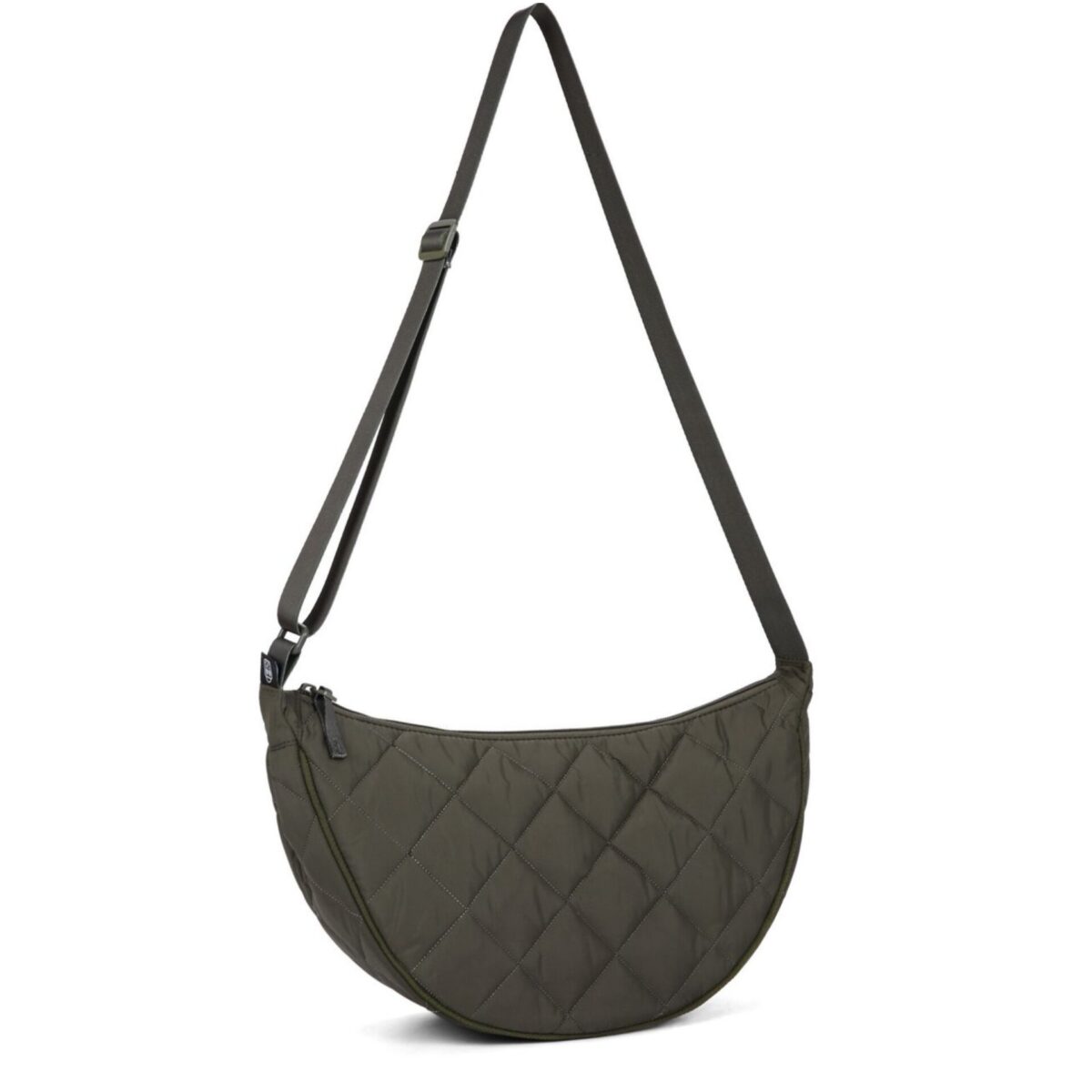1002831959 A. Quilted Sling Bag: Olive Green