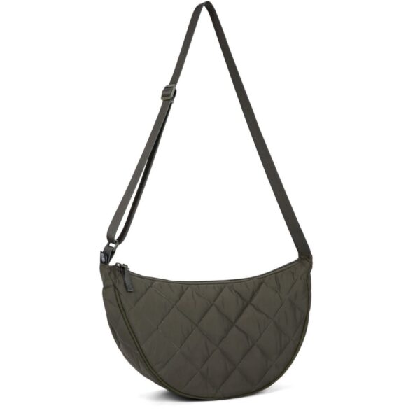 A. Quilted Sling Bag: Olive Green