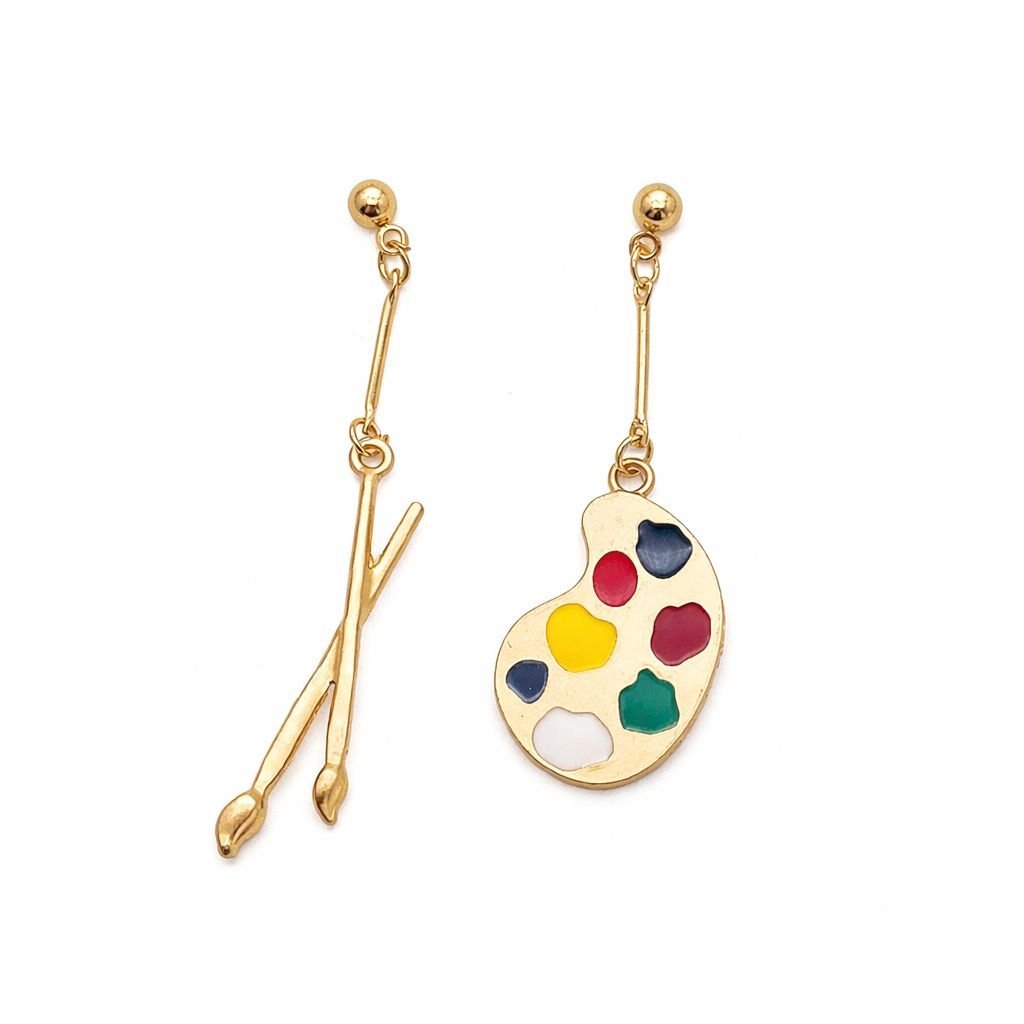 1002842092 Creative Minds Collection: Art Palette Earrings