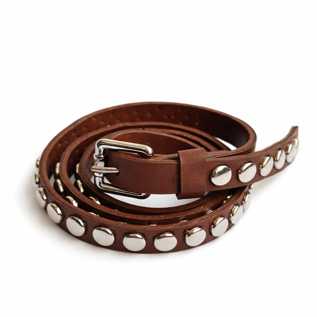 1002849980 Z. Brown Studed Belt