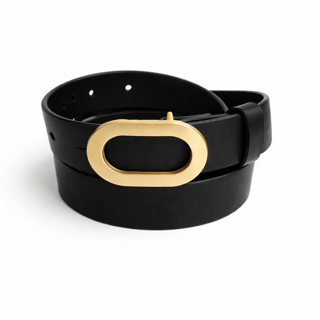 Z. Golden Oval Minimal Belt