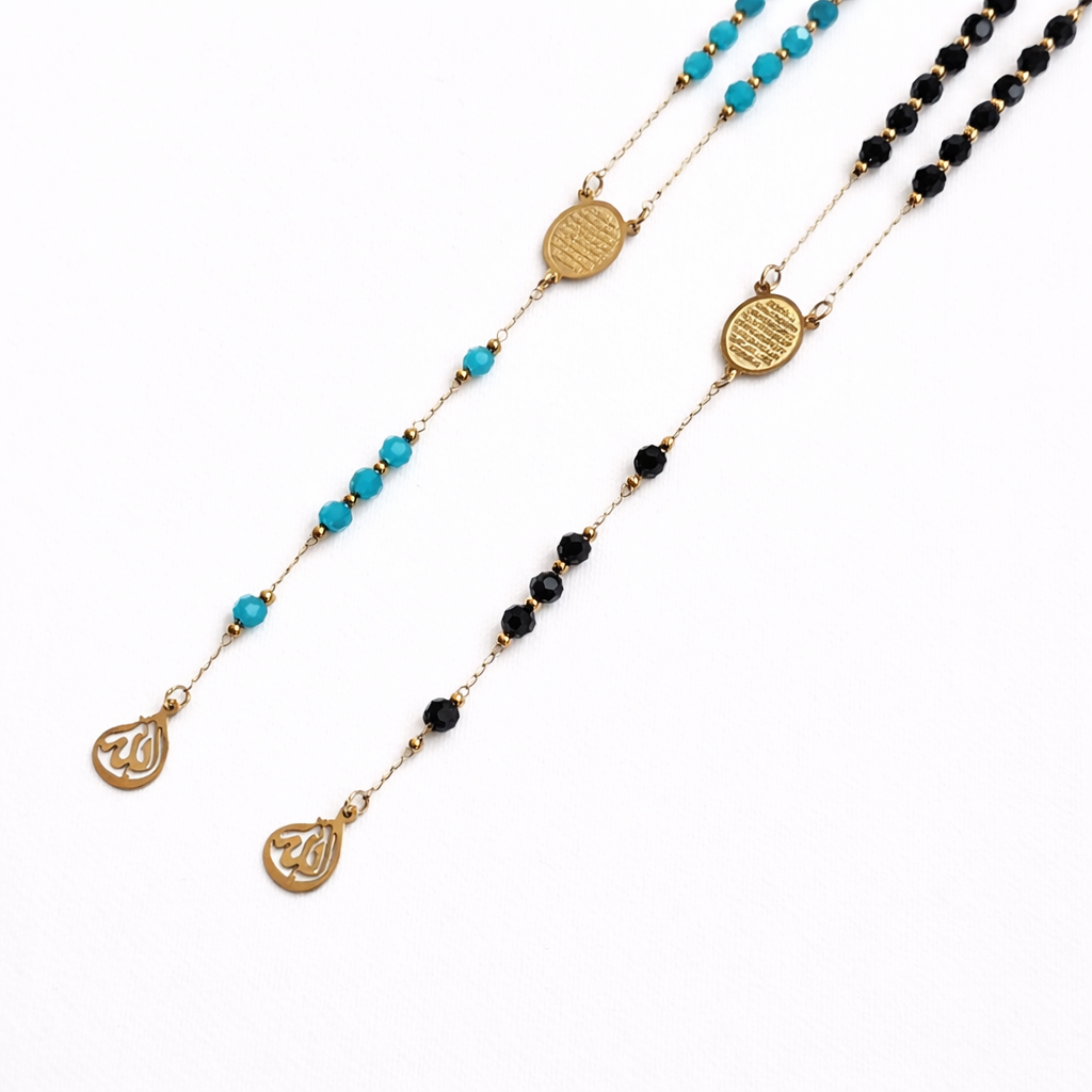 1002876361 A . Rosary Necklaces: Crystals