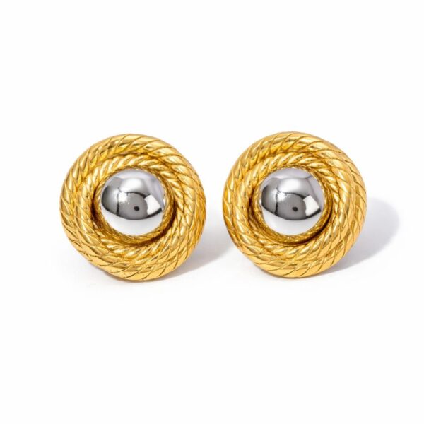 A A. Braided Dome Earrings