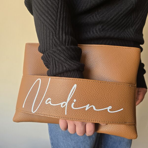 A A.Birthflower Premium Leather Clutch