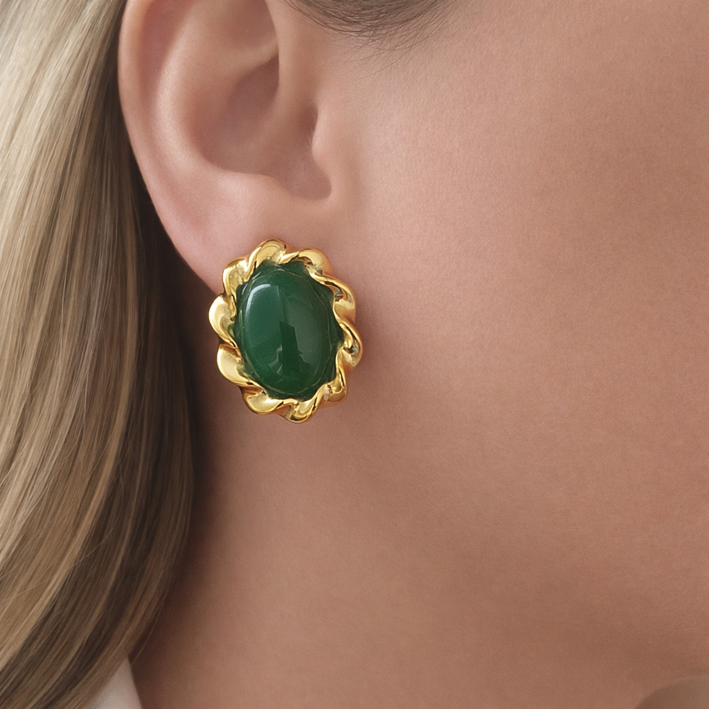 1003016247 A A. Emrauld Oval Earrings