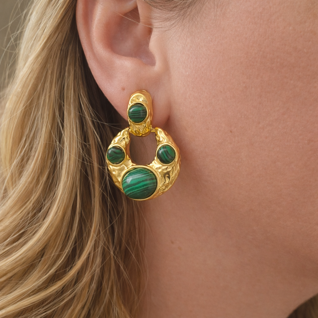 1003016323 A A. Opal Vintage Earrings