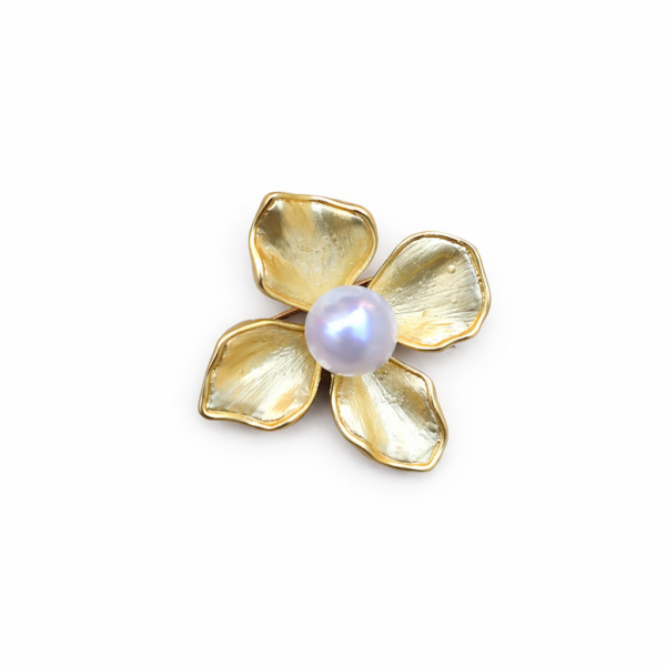 Golden Orchid Broche