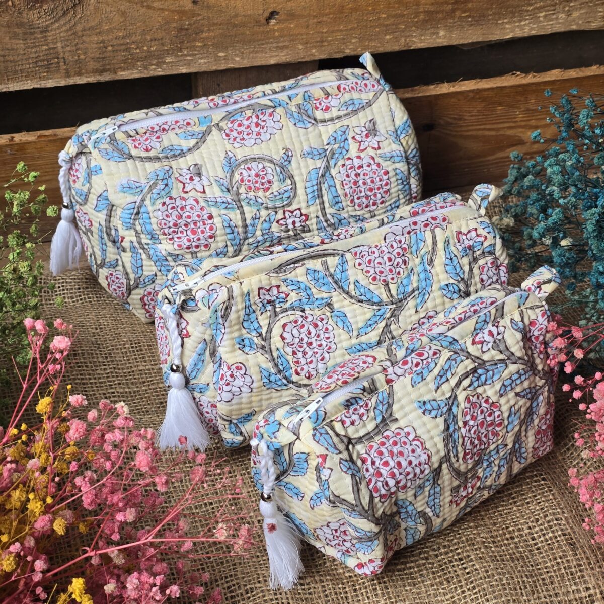 1003115417-scaled-1 A A. Quilted Pouches Set: Butter Yellow BLOOM