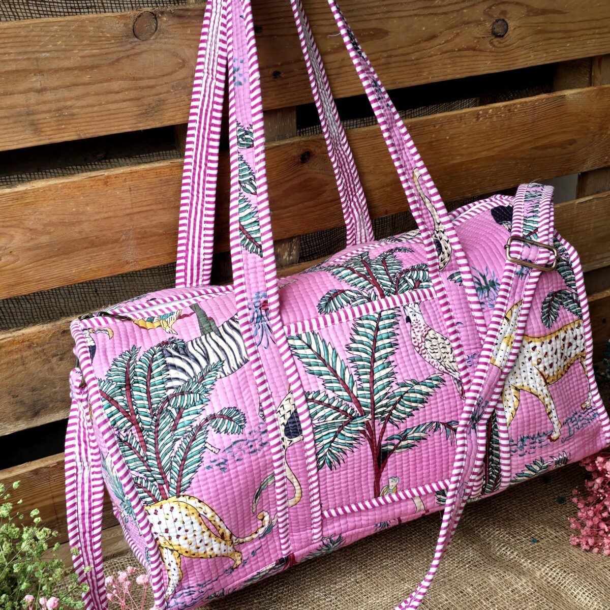 Duffle Bag: Pink Jungle