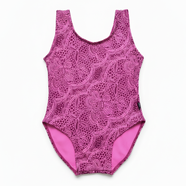 A. Girls Swimsuit: Pink Afro