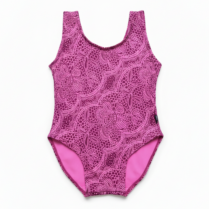 1003153883 A. Girls Swimsuit: Pink Afro