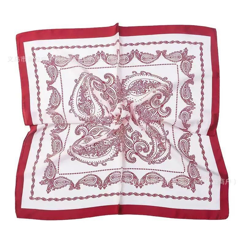 1003166880 Square Scarf: Cherry Paisley