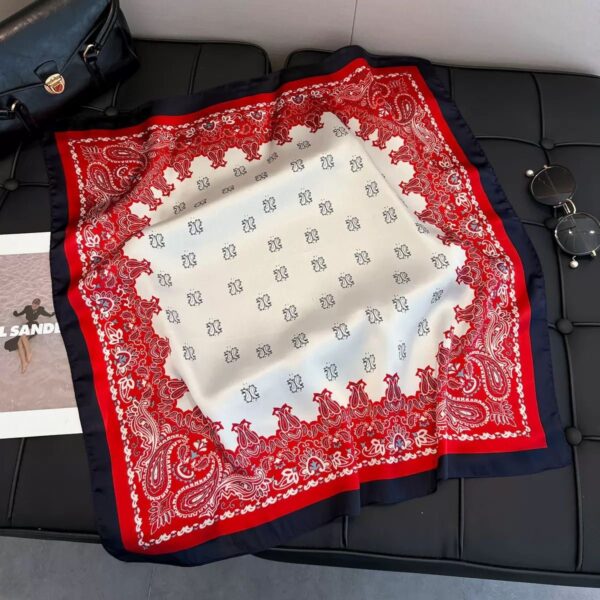 Square Scarf: Red Rivera Paisley