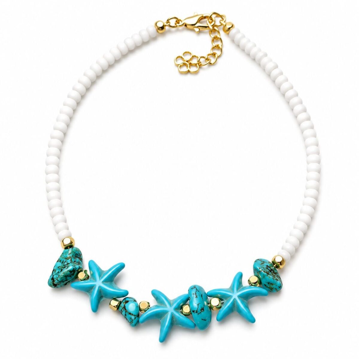 1003206199 Anklet: Turquoise Starfish