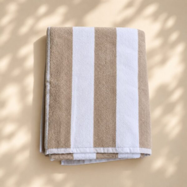 A. Retro Stripped Towel: Beige