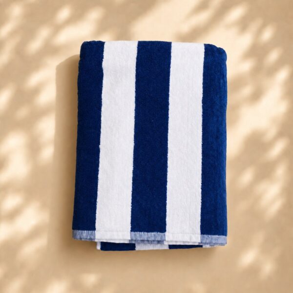 A. Retro Stripped Towel: Navy
