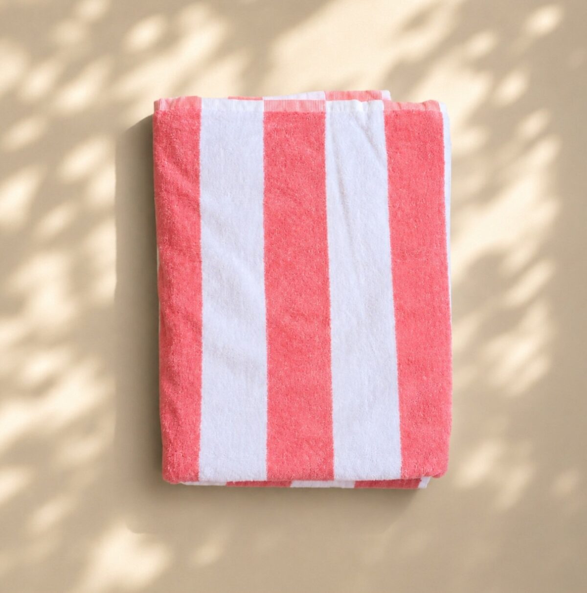 1003323738 A. Retro Stripped Towel: Peach