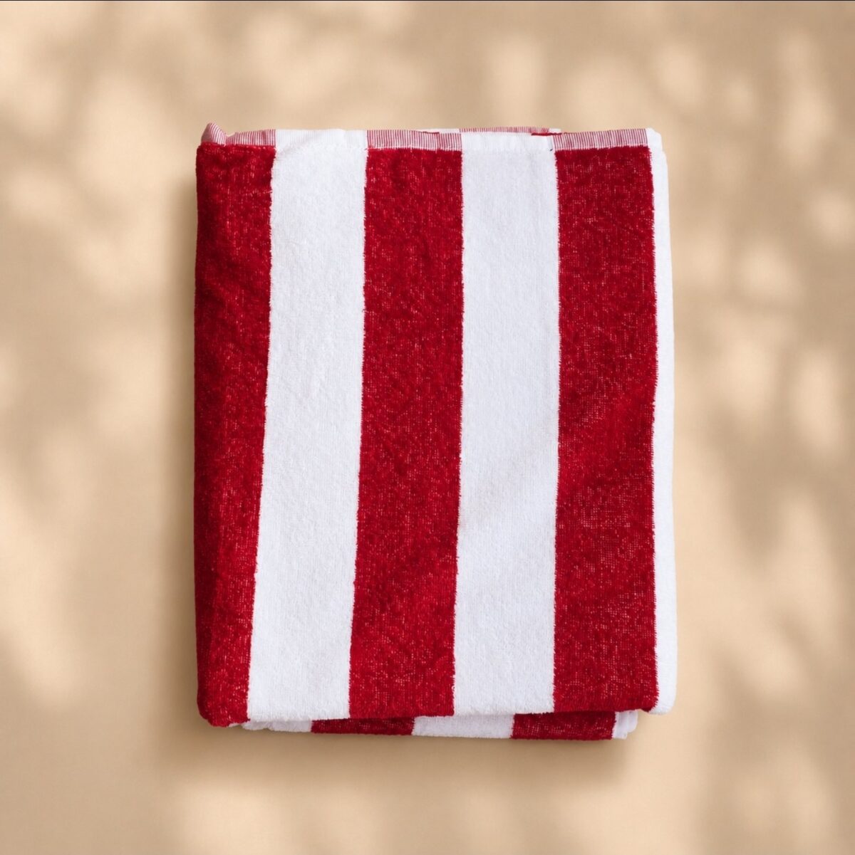 A. Retro Stripped Towel: Red