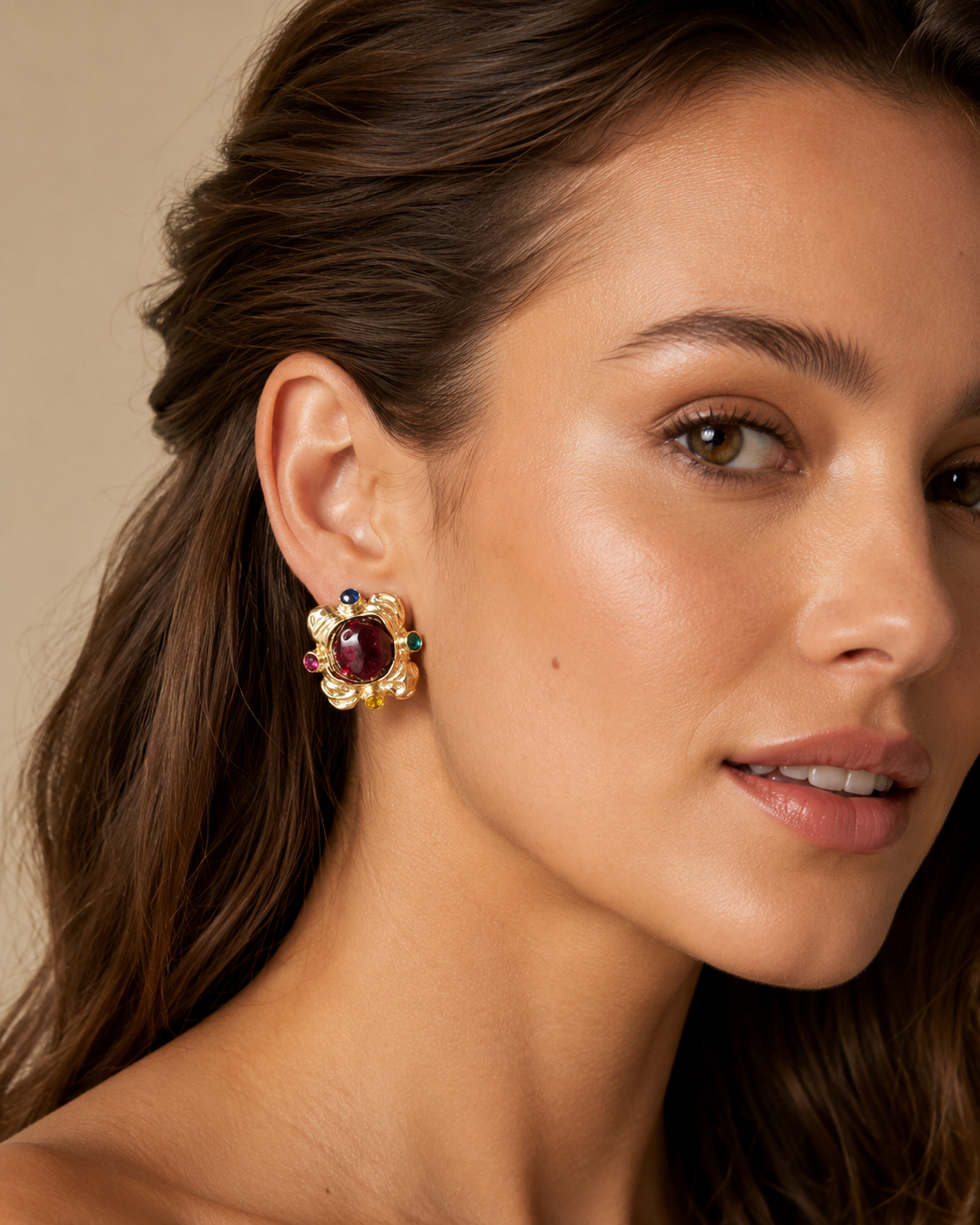 1003366579 A A. Royal Ruby Bloom Earrings
