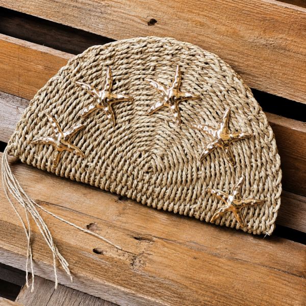 A. Golden Starfish woven Clutch