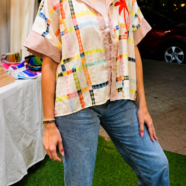 A A. Shirt : Palms Plaid