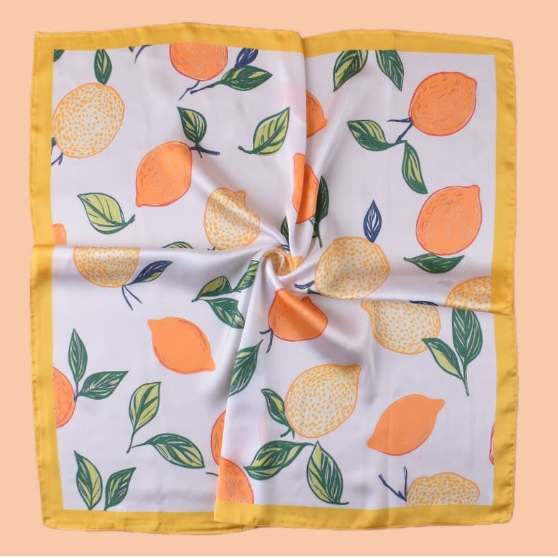 1003533604 A A. Square Scarf: Lemons