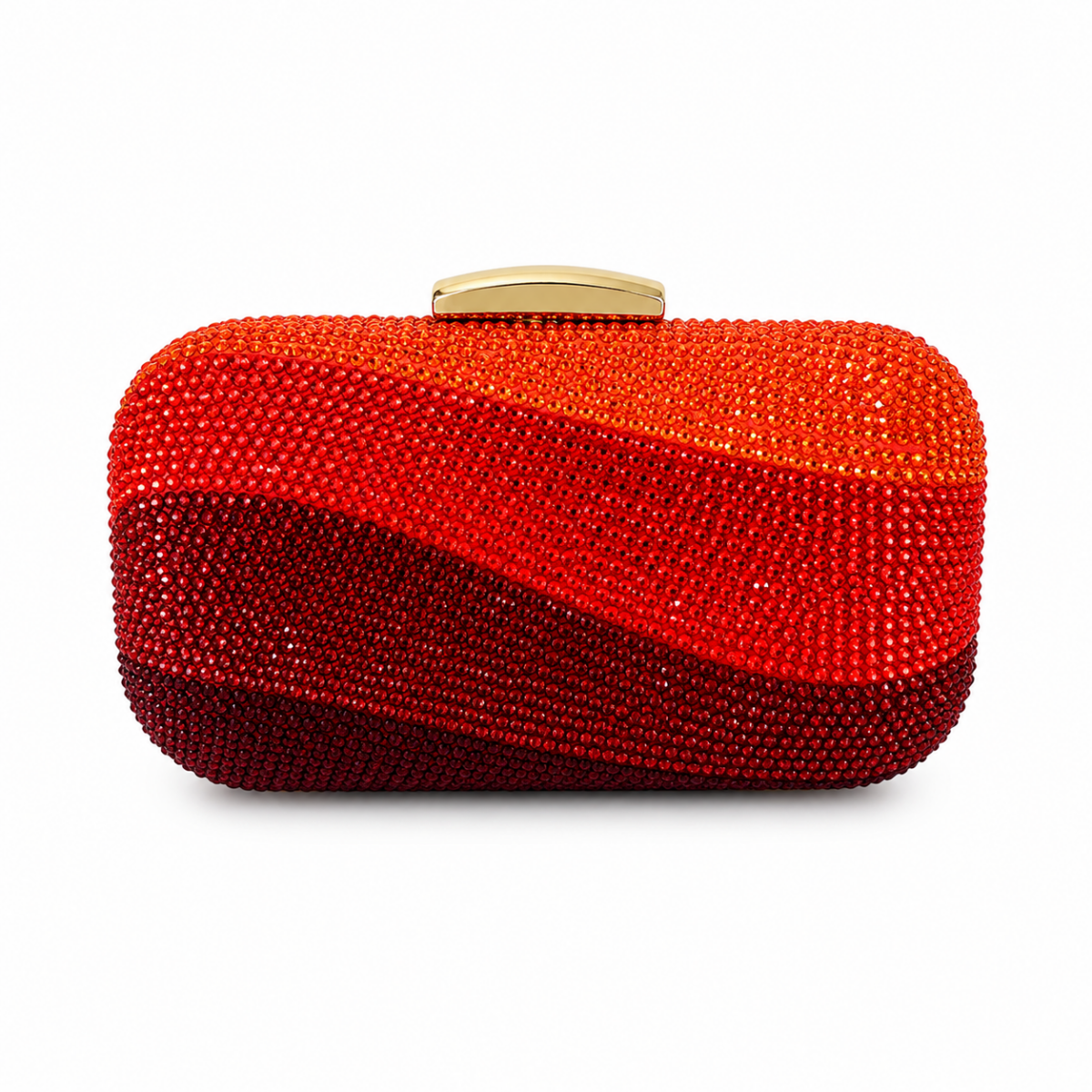 1003539734 A A. Ombré Wave Crystal Clutch: Red