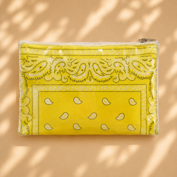 A A. Paisley Yellow Pouch