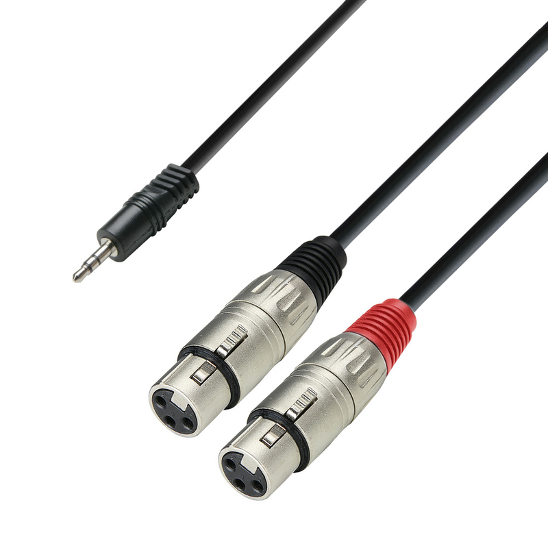 11_a168288a-83ec-46f6-bd17-84b9e3d8e019 Adam Hall Cables 3 STAR YWFF 0300 - Y Cable, Adam Hall® 2 XLR Female x Minijack, 3 m