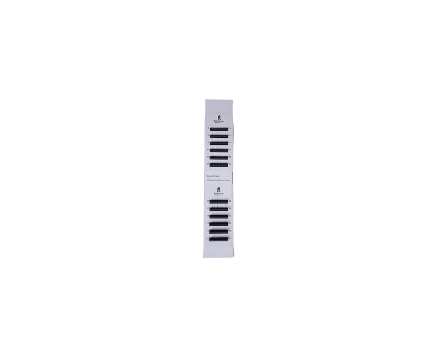 12 Eyelash Extensions 0.15MM C curl Ruby Beauty - Image 1