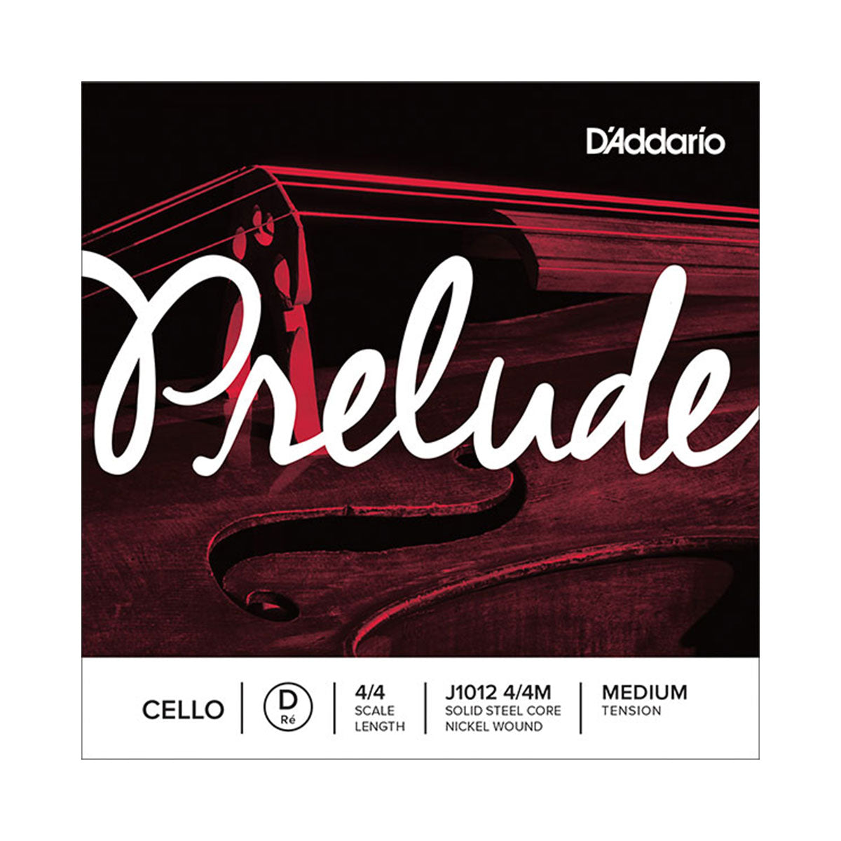 123-2 D’Addario J1012 4/4M Prelude Single D Cello String