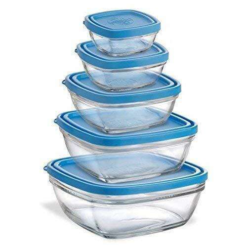Glass Food Container, Pack of 5
