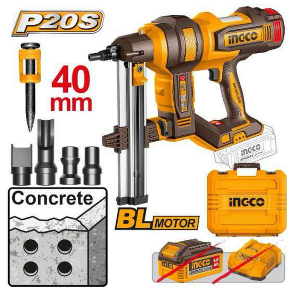 Brushless Concrete Nailer INGCO