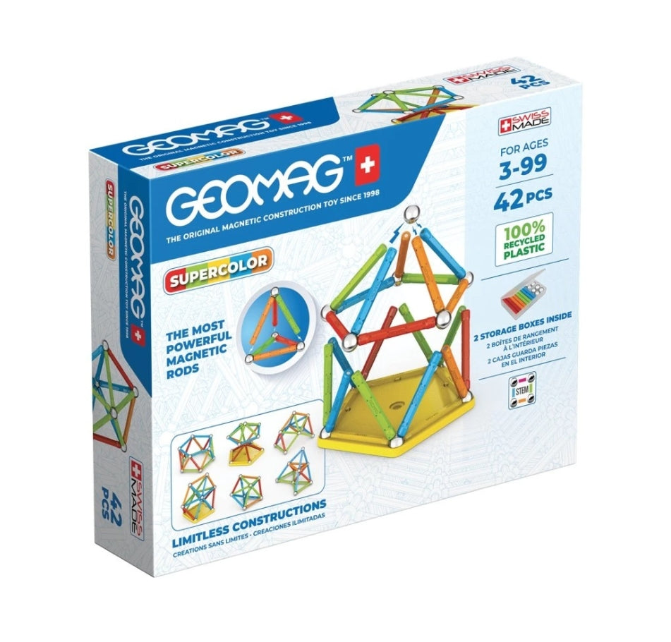 147696-1_a9dd4c14-a52b-49c1-a0eb-0609fba8a24a Geomag Supercolor Recycled (42 Pieces)