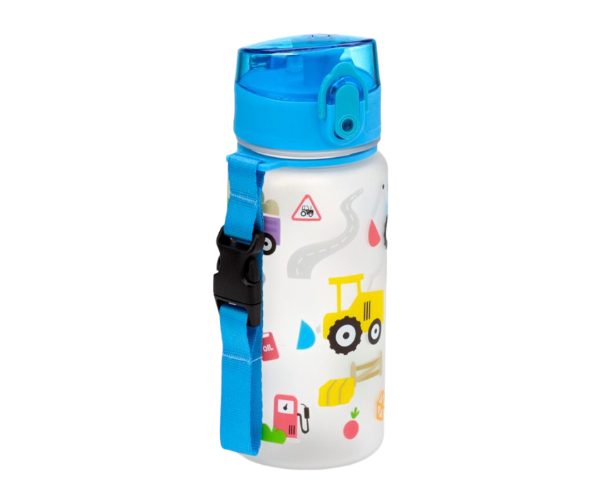 15 Little Tractors Pop Top Kids Water Bottle - Image 1