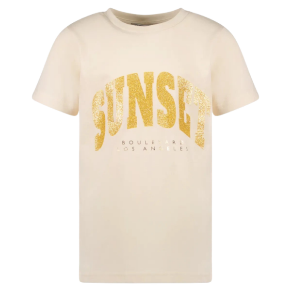 Sunset Ecru Girls Short Sleeves TShirt