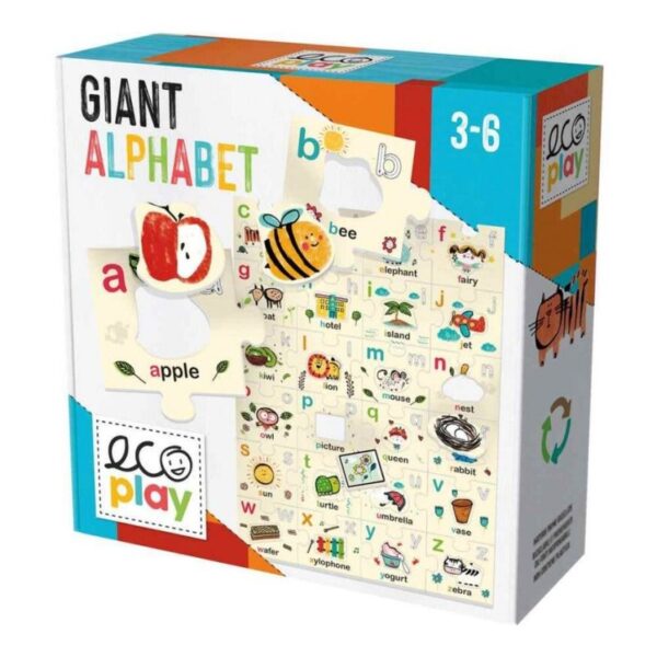 Headu 54 Piece Giant Alphabet Jigsaw Learning Activity Kit - 3 year+